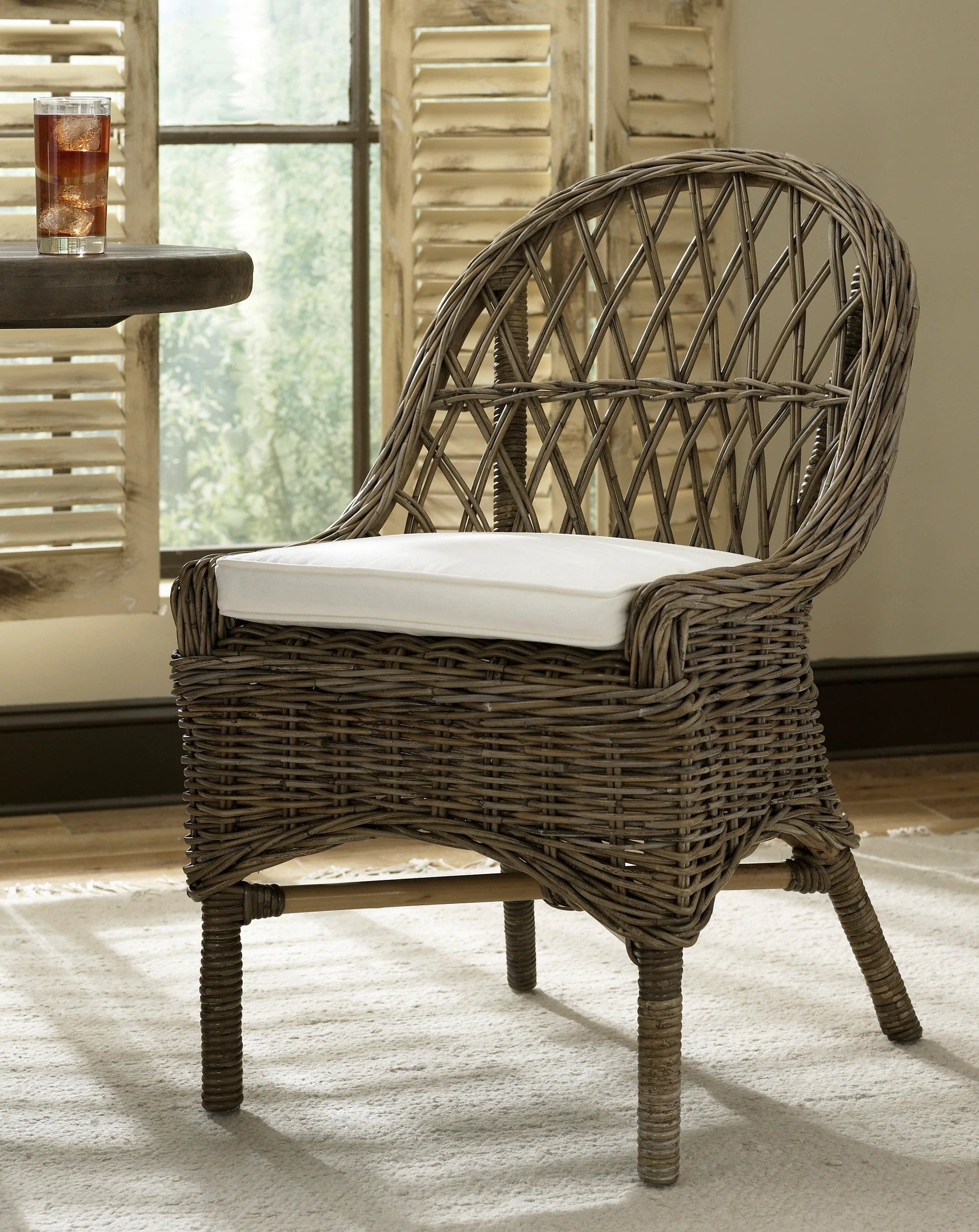 Kubu Cross Weave Dining Chair - Set Of 2 - Padma's Plantation